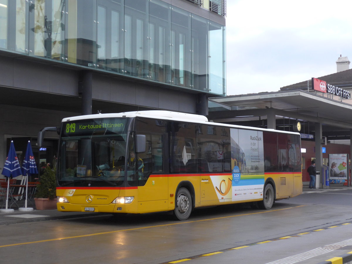 (201'203) - PostAuto Ostschweiz - TG 158'093 - Mercedes (ex Nr. 3) am 17. Januar 2019 beim Bahnhof Frauenfeld