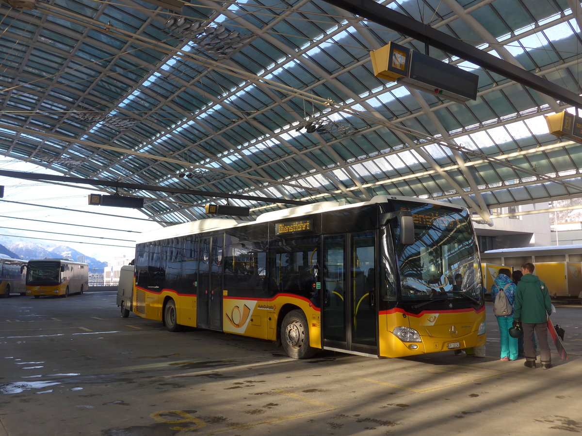 (201'221) - PostAuto Graubnden - GR 102'343 - Mercedes am 19. Januar 2019 in Chur, Postautostation