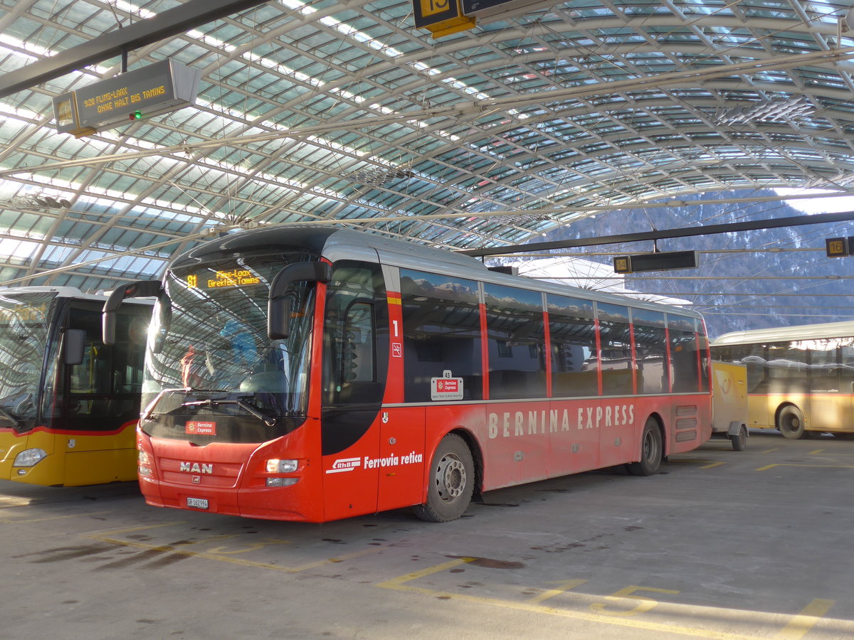 (201'227) - PostAuto Graubnden - GR 162'994 - MAN (ex GR 162'972) am 19. Januar 2019 in Chur, Postautostation