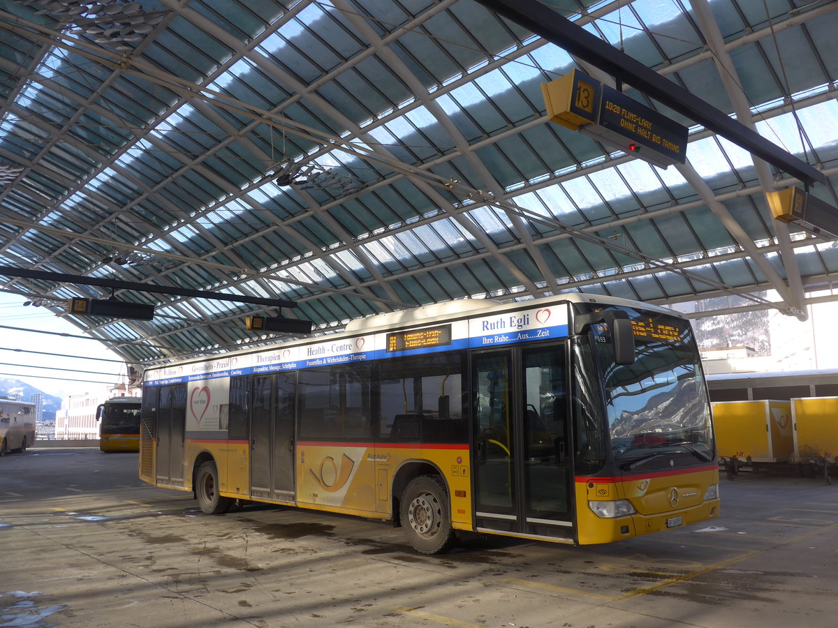 (201'241) - PostAuto Graubnden - GR 168'851 - Mercedes am 19. Januar 2019 in Chur, Postautostation