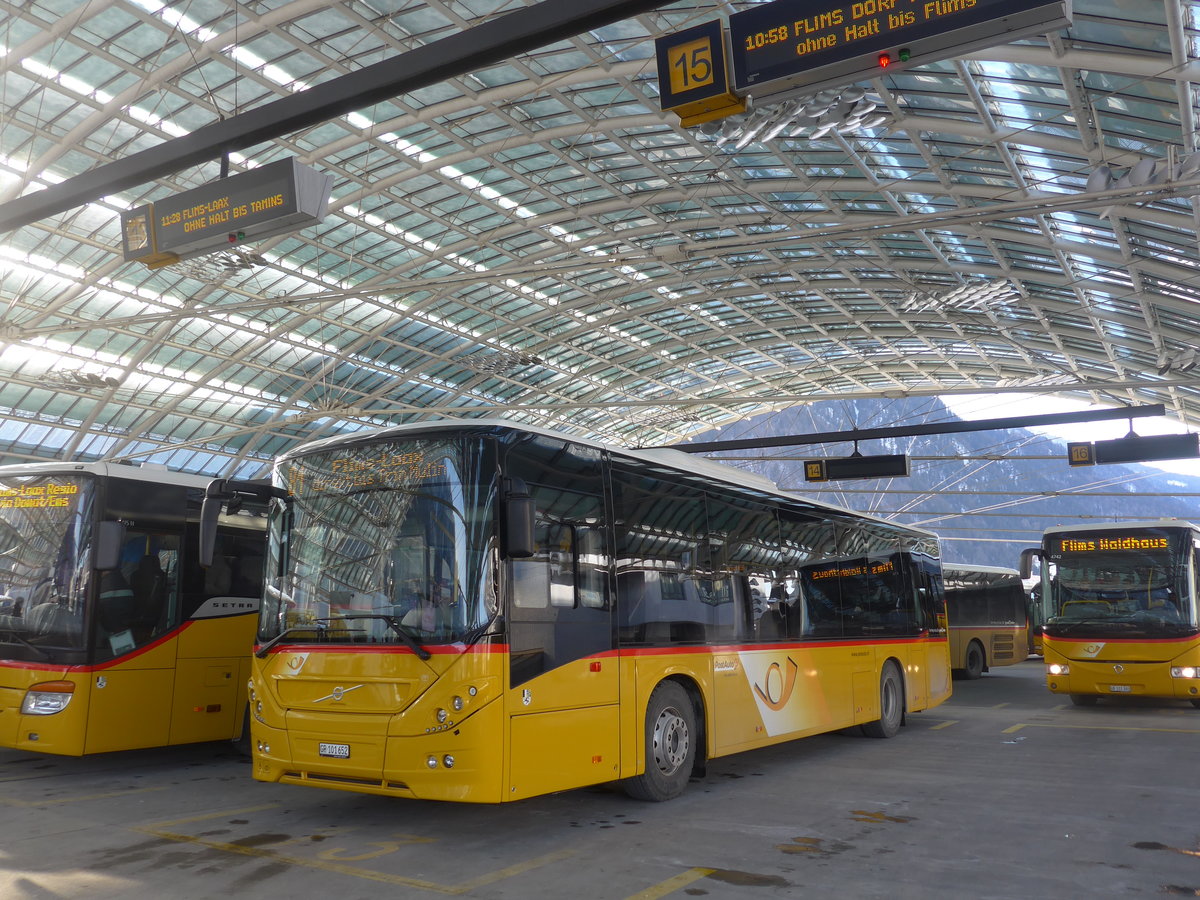 (201'258) - PostAuto Graubnden - GR 101'652 - Volvo am 19. Januar 2019 in Chur, Postautostation