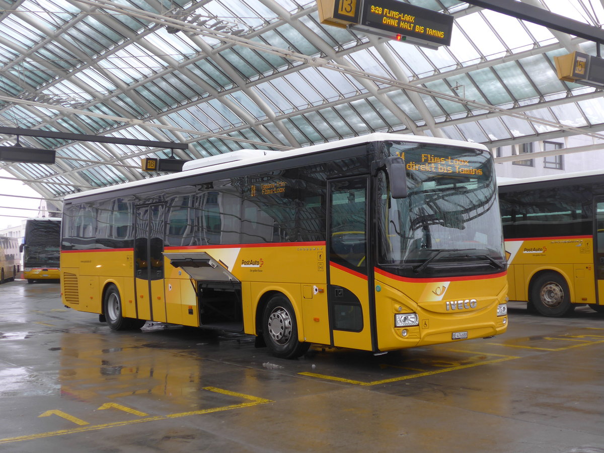 (201'391) - PostAuto Bern - BE 474'688 - Iveco am 2. Februar 2019 in Chur, Postautostation