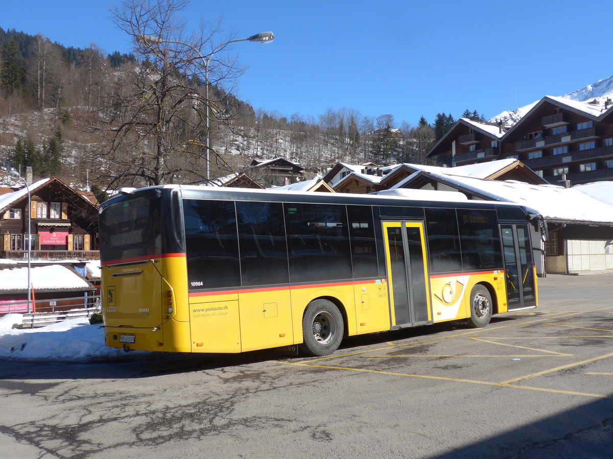 (201'687) - Kbli, Gstaad - BE 403'014 - Volvo am 17. Februar 2019 beim Bahnhof Gstaad