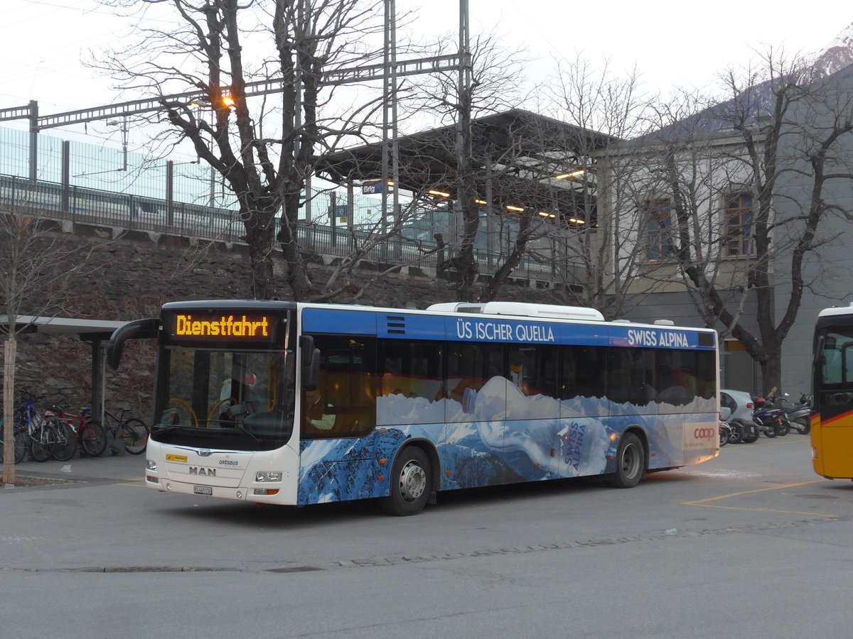 (201'930) - PostAuto Wallis - VS 449'116 - MAN am 3. Mrz 2019 beim Bahnhof Brig