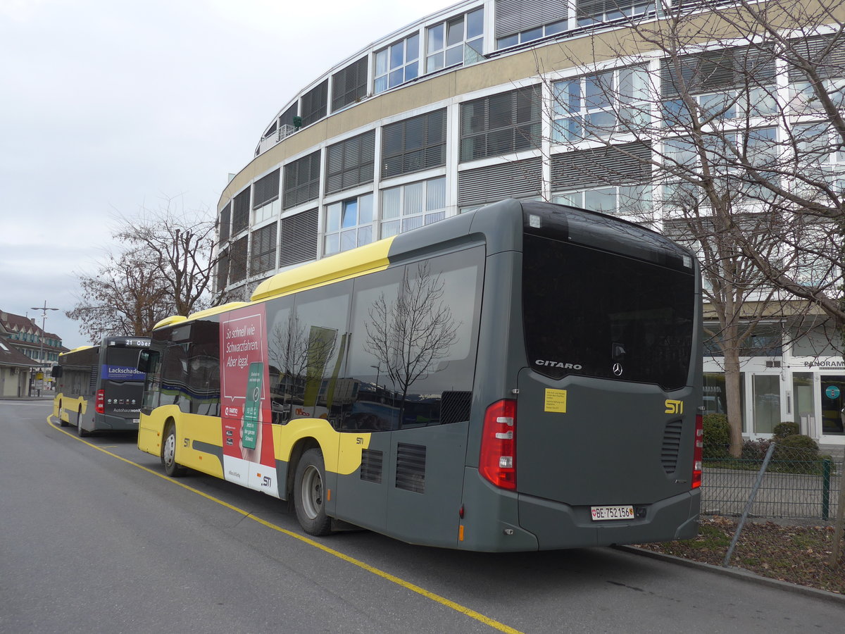 (202'014) - STI Thun - Nr. 156/BE 752'156 - Mercedes am 8. Mrz 2019 bei der Schifflndte Thun