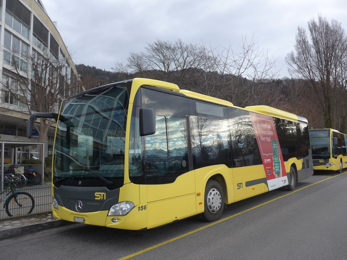 (202'015) - STI Thun - Nr. 156/BE 752'156 - Mercedes am 8. Mrz 2019 bei der Schifflndte Thun