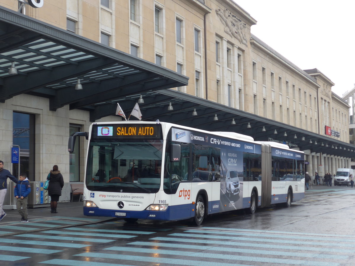 (202'255) - TPG Genve - Nr. 1165/GE 960'915 - Mercedes am 11. Mrz 2019 beim Bahnhof Genve