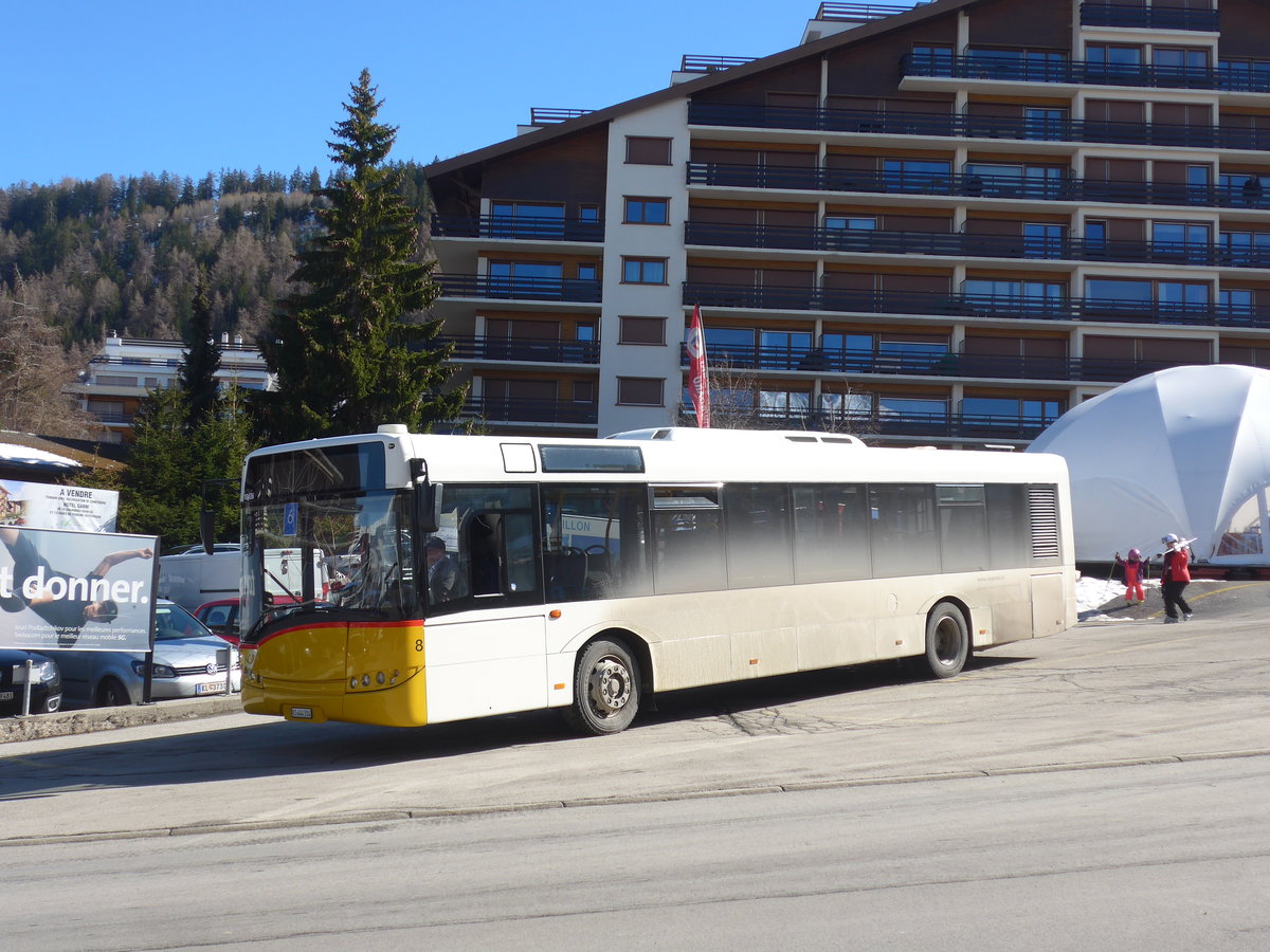 (202'418) - Lathion, Sion - Nr. 8/VS 444'334 - Solaris (ex ATE Bus, Effretikon Nr. 49) am 16. Mrz 2019 in Haute-Nendaz, Tlcabine