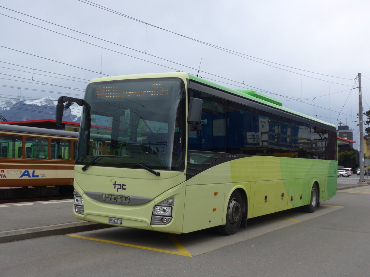 (202'469) - TPC Aigle - Nr. 13/VD 587'776 - Iveco am 17. Mrz 2019 beim Bahnhof Aigle