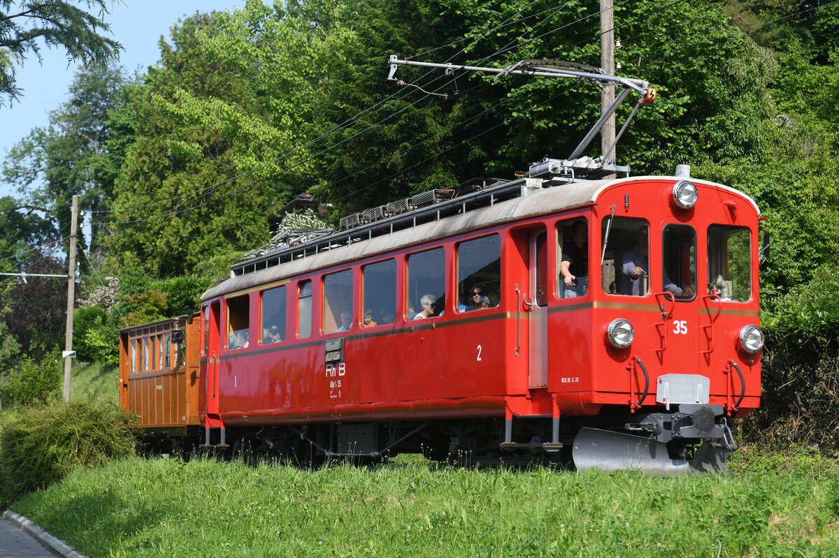 2025-06-09. BC Blonay Chemin de Bouricloz
Festival Suissse de la vapeur du 07 au 09 Mai 2025
Automotrices RhB  ABe 4/4 35

 la photo vous intresse merci de me contacter
photos-vietti-violi@ik.me