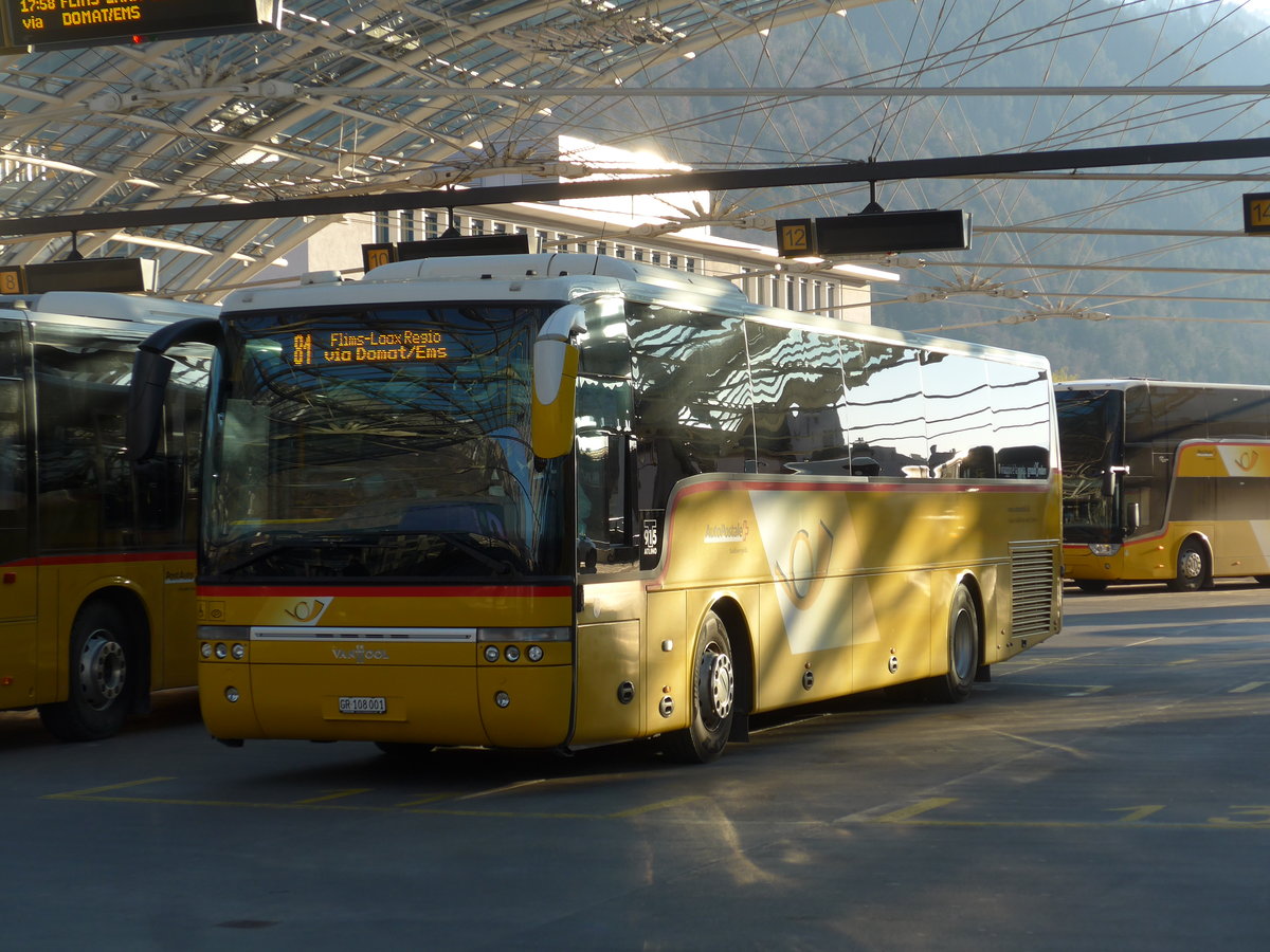 (202'656) - TpM, Mesocco - Nr. 1/GR 108'001 - Van Hool (ex Pacciarelli, Grono) am 20. Mrz 2019 in Chur, Postautostation