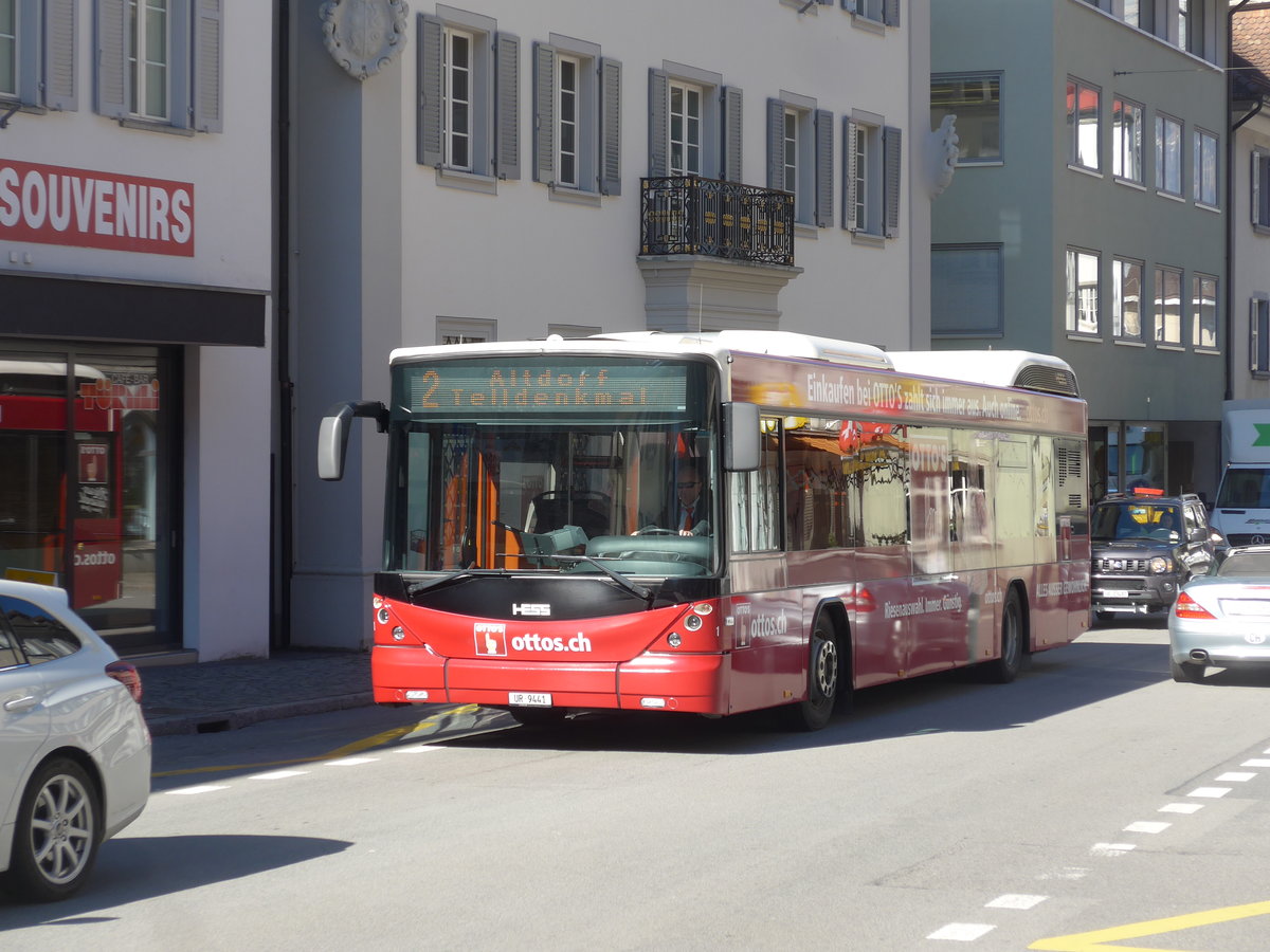 (202'803) - AAGU Altdorf - Nr. 1/UR 9441 - Hess am 22. Mrz 2019 in Altdorf, Telldenkmal