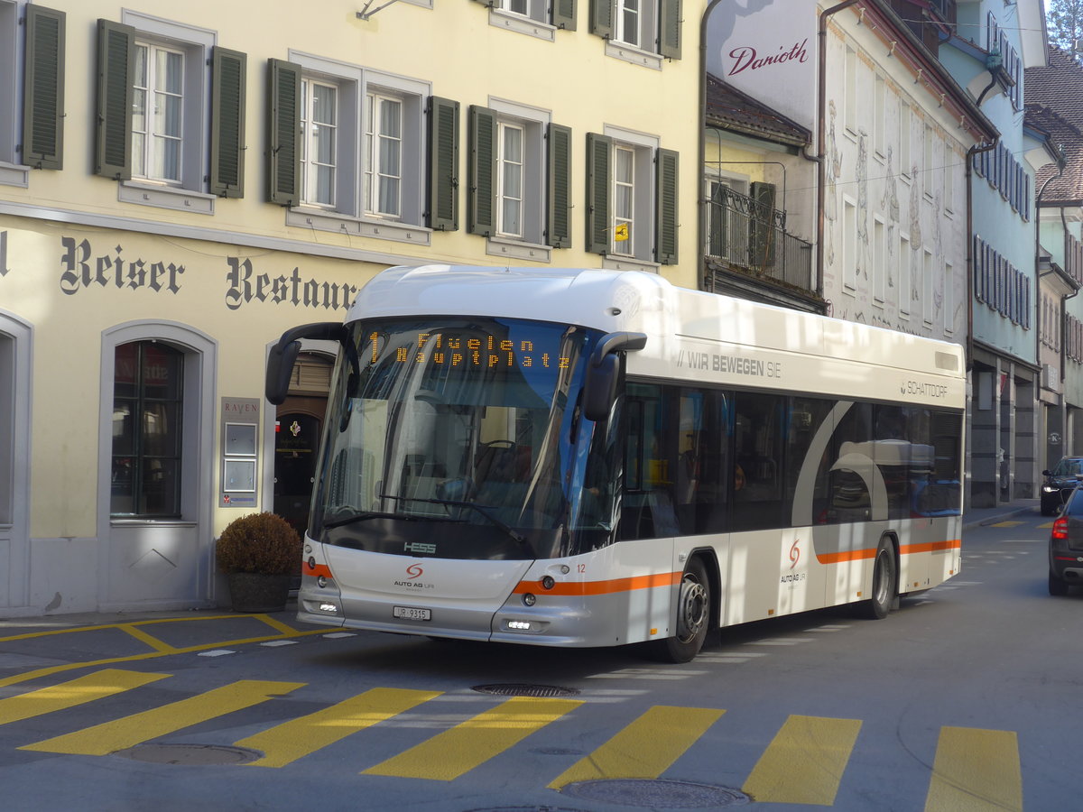 (202'807) - AAGU Altdorf - Nr. 12/UR 9315 - Hess am 22. Mrz 2019 in Altdorf, Telldenkmal