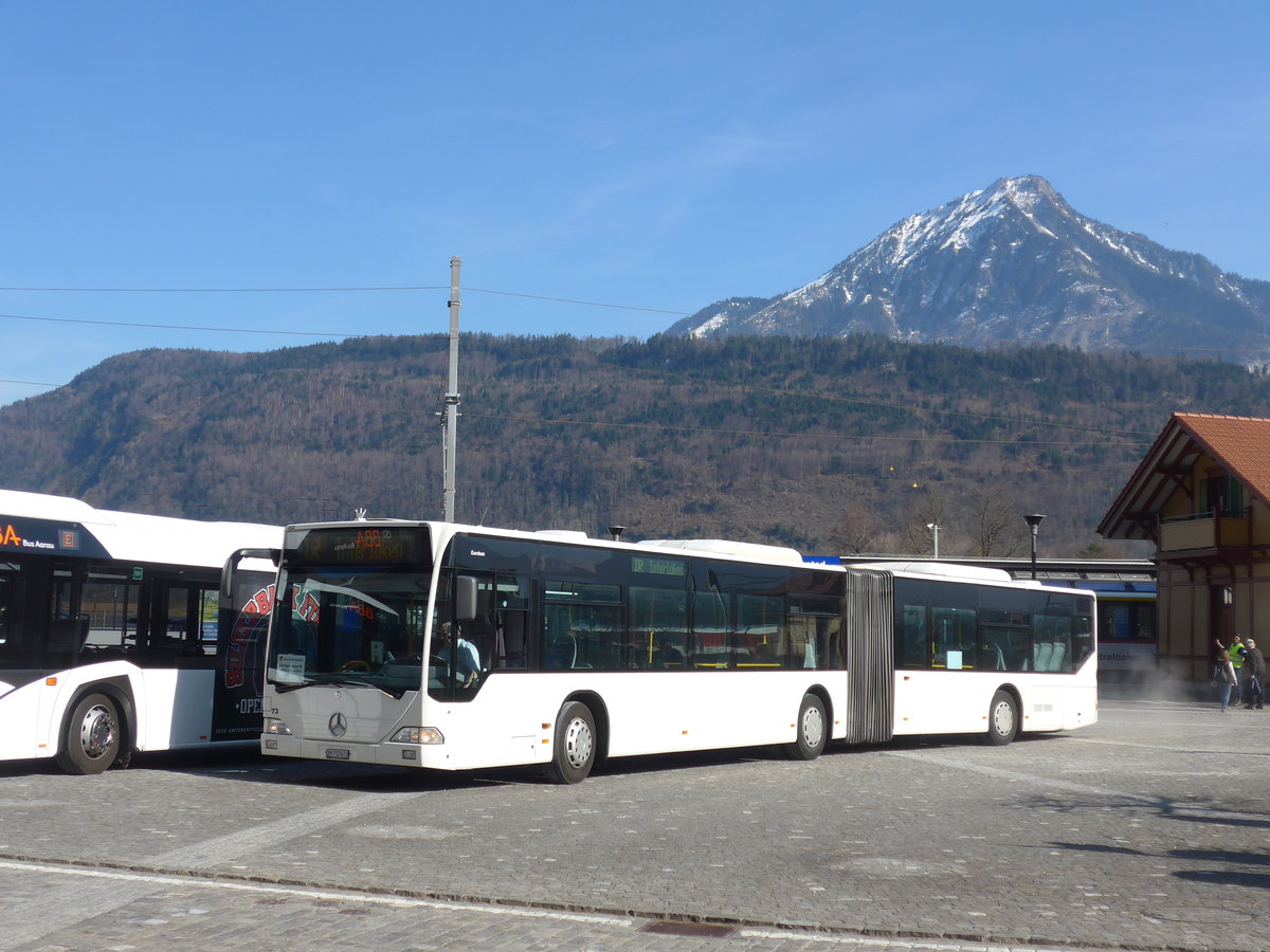 (202'876) - Welti-Furrer, Bassersdorf - Nr. 73/ZH 712'673 - Mercedes (ex Nr. 97) am 22. Mrz 2019 beim Bahnhof Alpnachstad