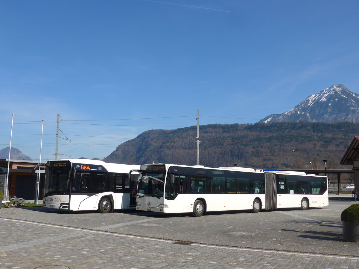 (202'877) - Welti-Furrer, Bassersdorf - Nr. 73/ZH 712'673 - Mercedes (ex Nr. 97) am 22. Mrz 2019 beim Bahnhof Alpnachstad