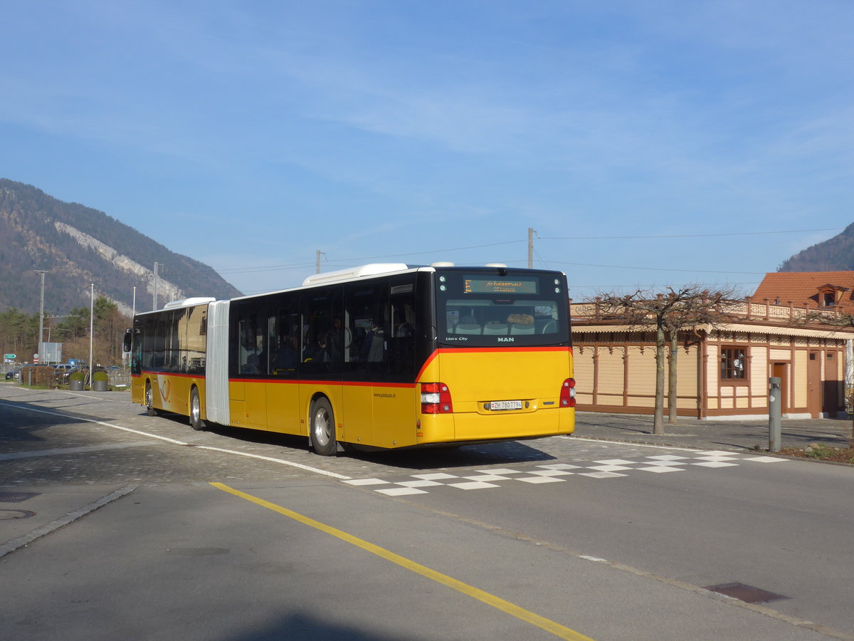 (202'888) - PostAuto Zrich - Nr. 361/ZH 780'779 - MAN am 22. Mrz 2019 beim Bahnhof Alpnachstad