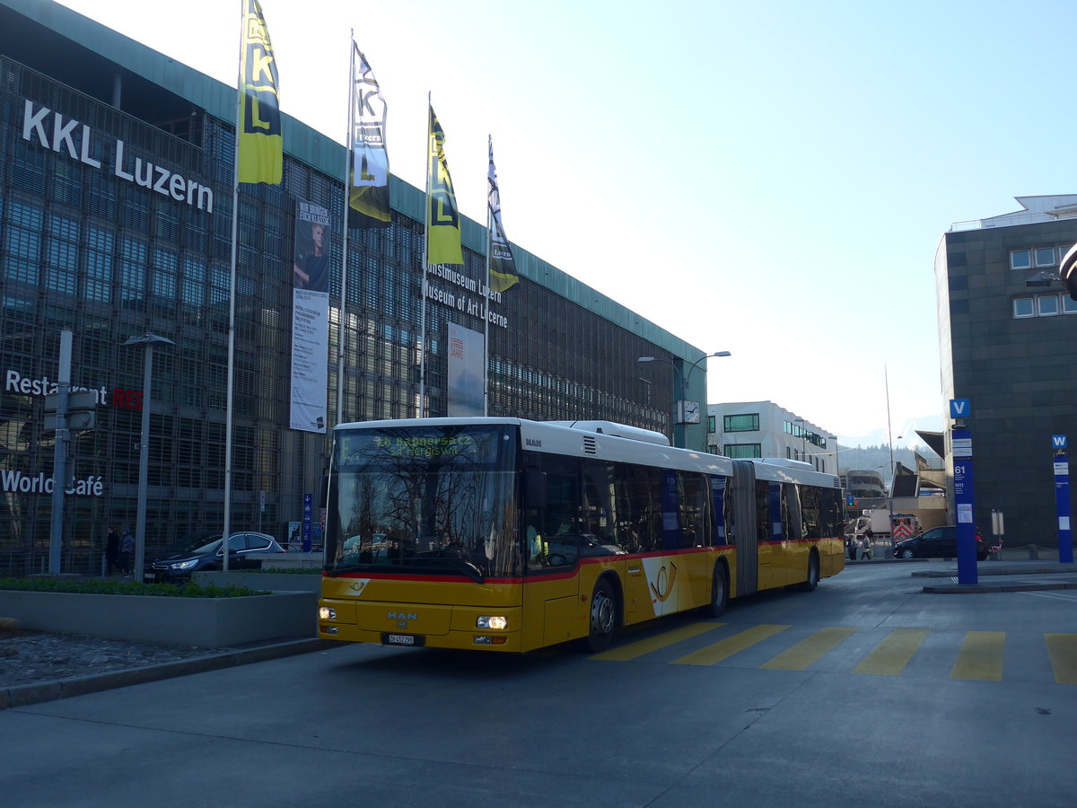 (202'931) - PostAuto Zrich - Nr. 178/ZH 452'290 - MAN am 23. Mrz 2019 beim Bahnhof Luzern