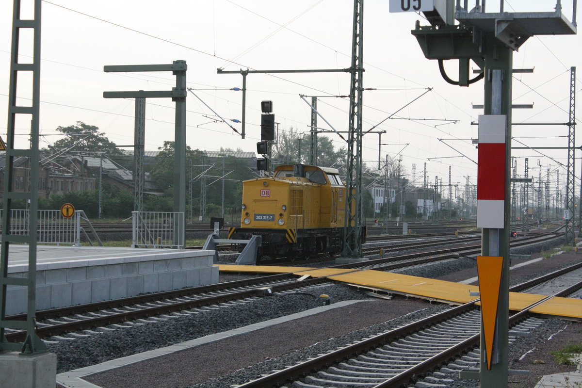 203 315 abgestellt im Bahnhof Halle/Saale Hbf am 18.8.20