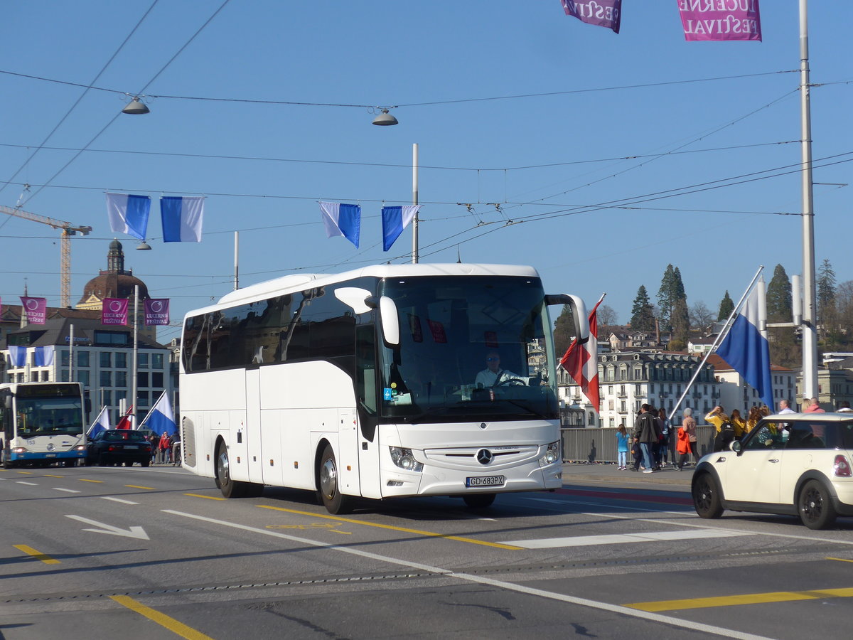 (203'369) - Aus Polen: ??? - GD 683PX - Mercedes am 30. Mrz 2019 in Luzern, Bahnhofbrcke