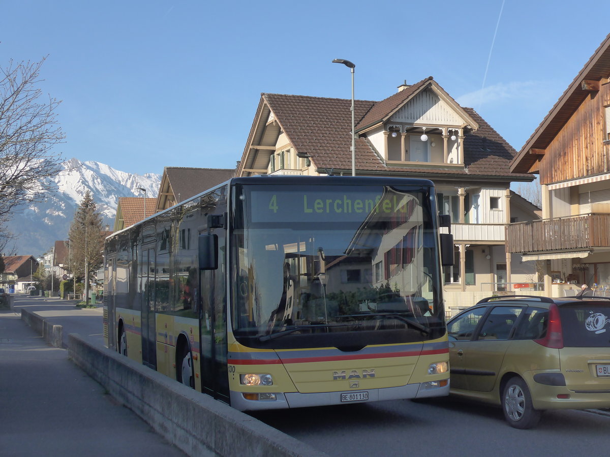 (203'449) - STI Thun - Nr. 130/BE 801'130 - MAN am 1. April 2019 in Thun-Lerchenfeld, Lerchenfeldstrasse