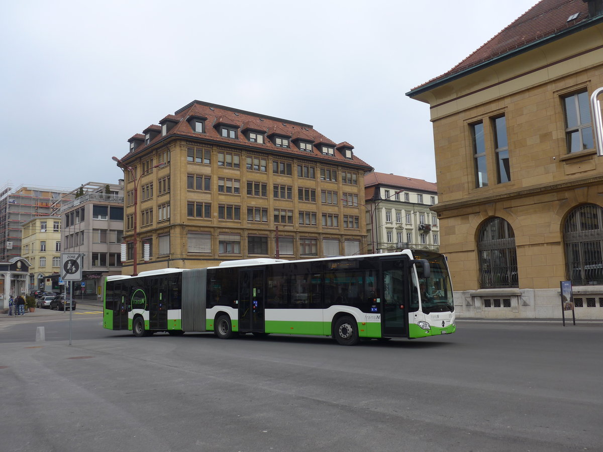 (203'588) - transN, La Chaux-de-Fonds - Nr. 373/NE 146'373 - Mercedes am 13. April 2019 beim Bahnhof La Chaux-de-Fonds