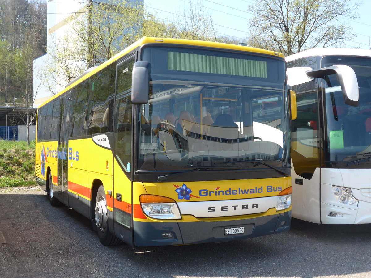 (203'836) - AVG Grindelwald - Nr. 21/BE 100'930 - Setra am 19. April 2019 in Kloten, EvoBus