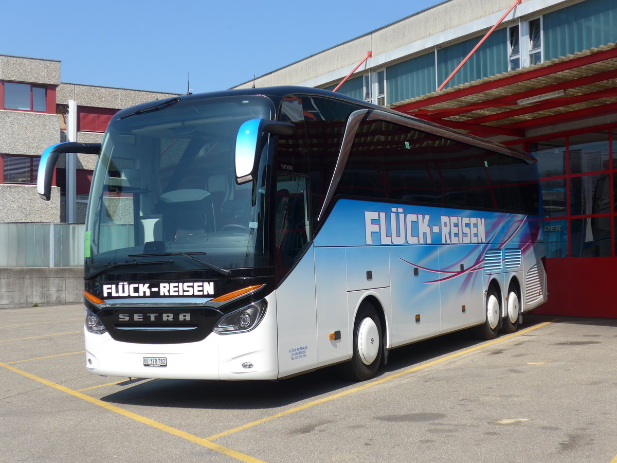 (203'841) - Flck, Brienz - BE 378'782 - Setra am 19. April 2019 in Kloten, EvoBus