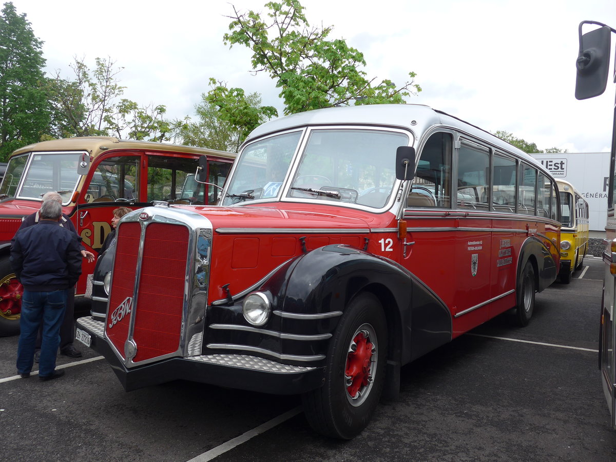 (203'971) - Aus der Schweiz: Meier, Grt - Nr. 12/ZH 27'216 - FBW/R&J (ex Wespe, Altsttten; ex AFA Adelboden Nr. 12) am 26. April 2019 in Haguenau, Parkplatz