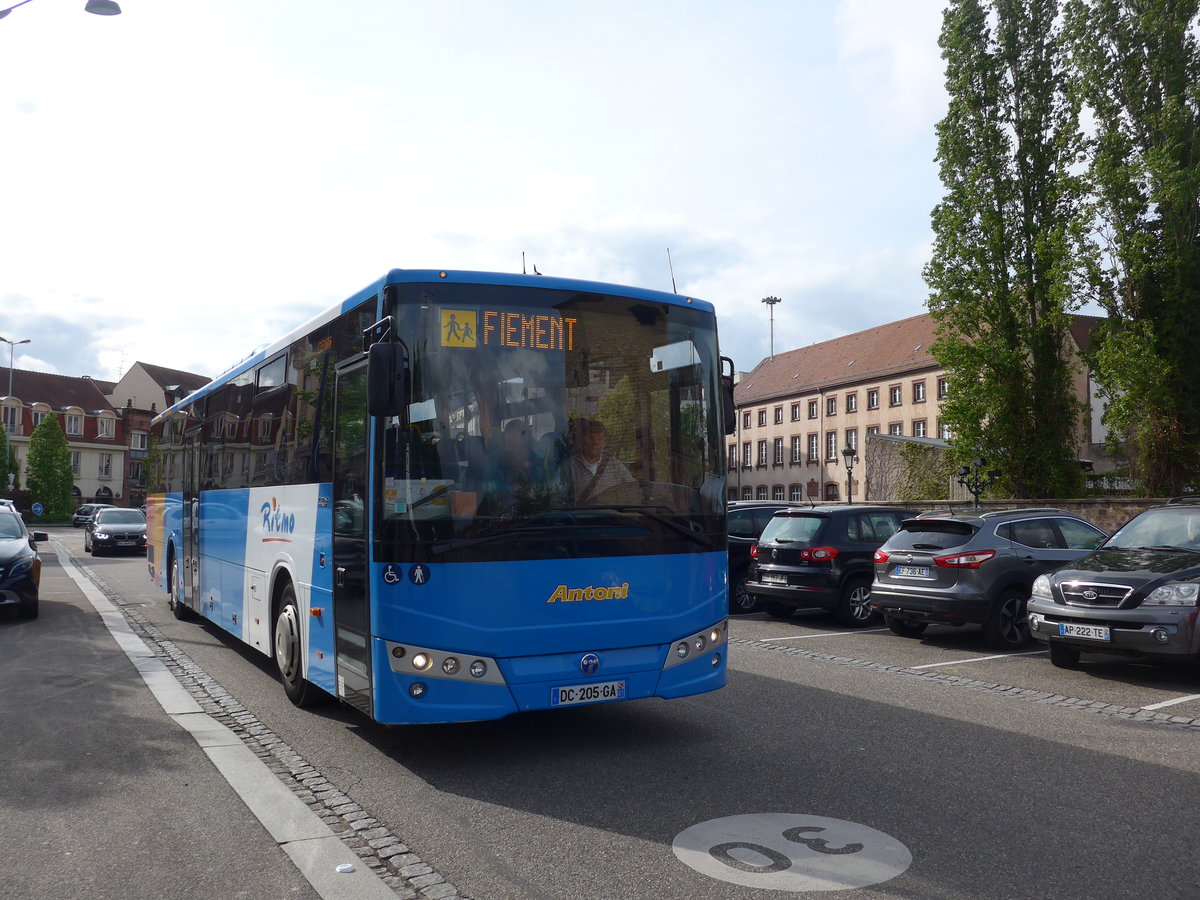 (204'058) - Antoni, Haguenau - DC 205 GA - Temsa am 26. April 2019 in Haguenau, Parkplatz