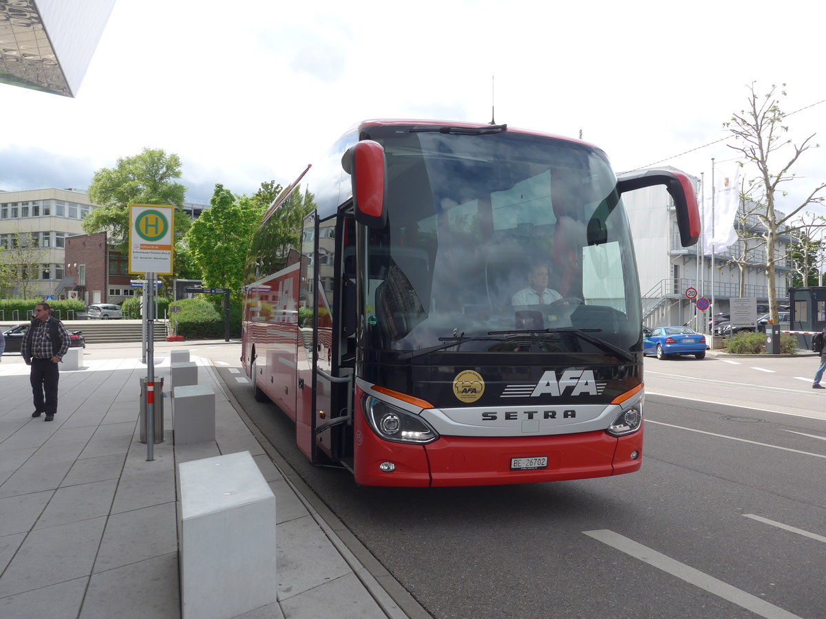 (204'588) - Aus der Schweiz: AFA Adelboden - Nr. 15/BE 26'702 - Setra am 9. Mai 2019 in Zuffenhausen, Porsche