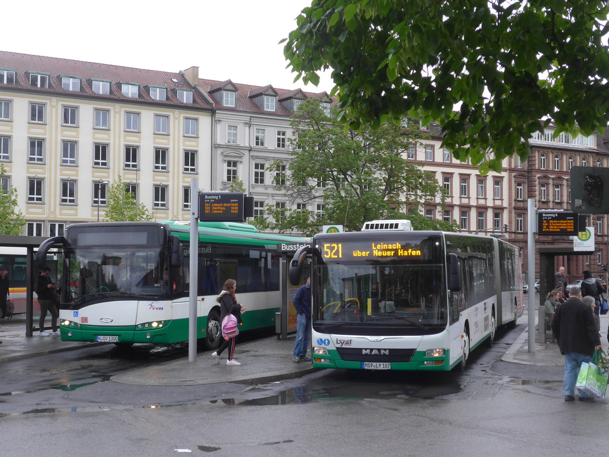 (204'685) - Lyst, Zellingen - MSP-LY 187 - MAN am 9. Mai 2019 beim Bahnhof Wrzburg