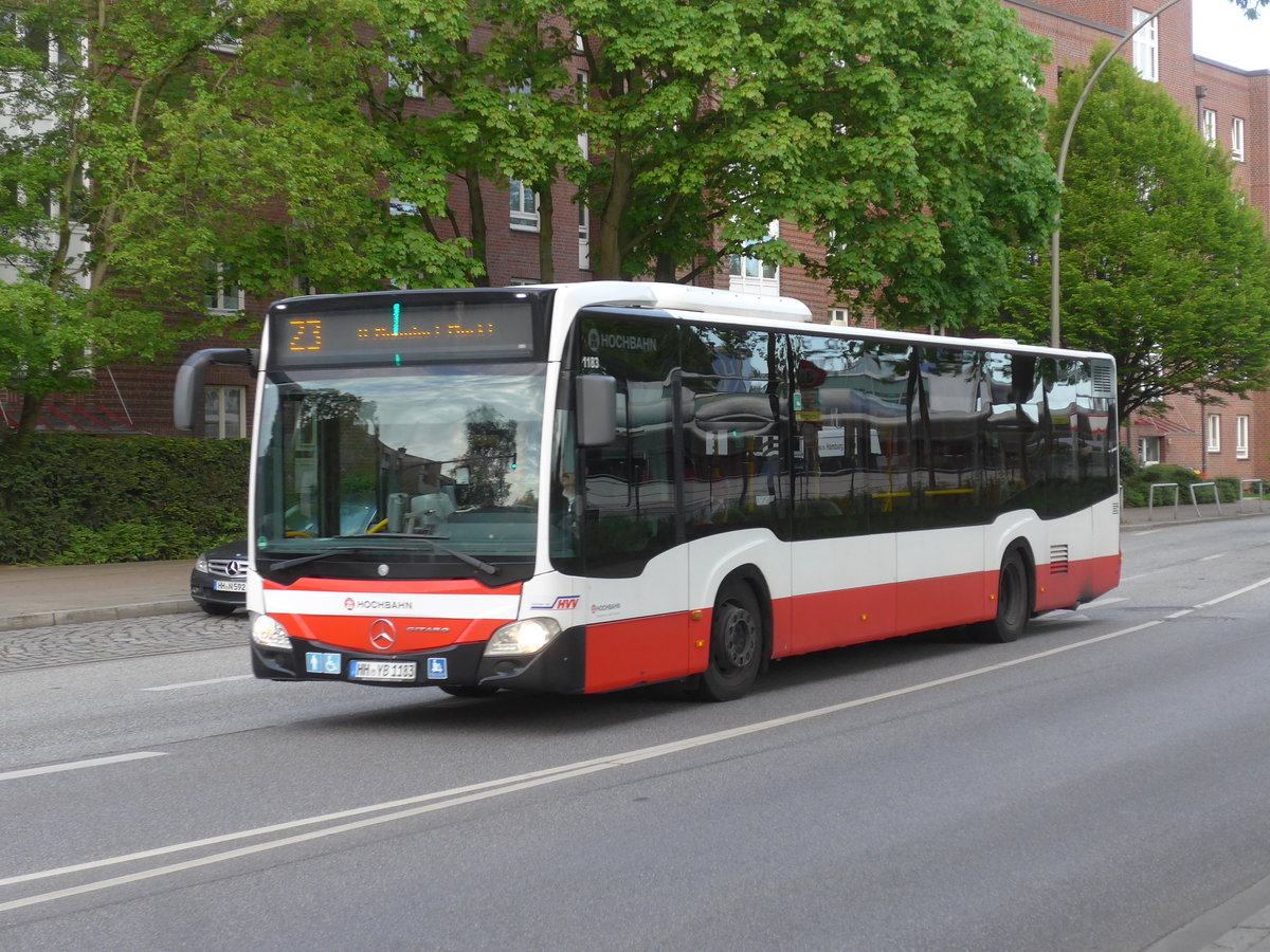 (204'871) - HHA Hamburg - Nr. 1183/HH-YB 1183 - Mercedes am 11. Mai 2019 in Hamburg, U-Bahnhof Billstedt