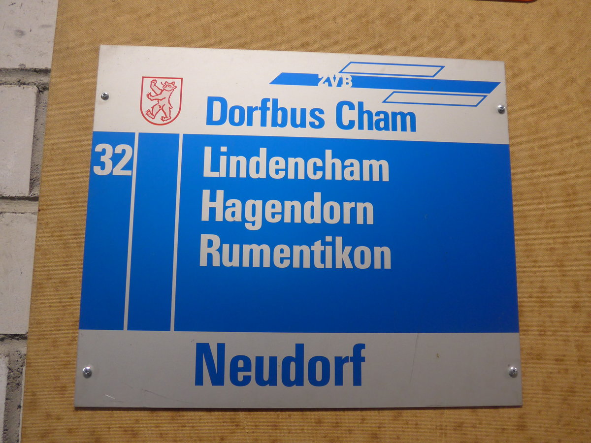 (205'238) - ZVB-Haltestelle - Cham, Neudorf - am 18. Mai 2019 in Neuheim, ZDT