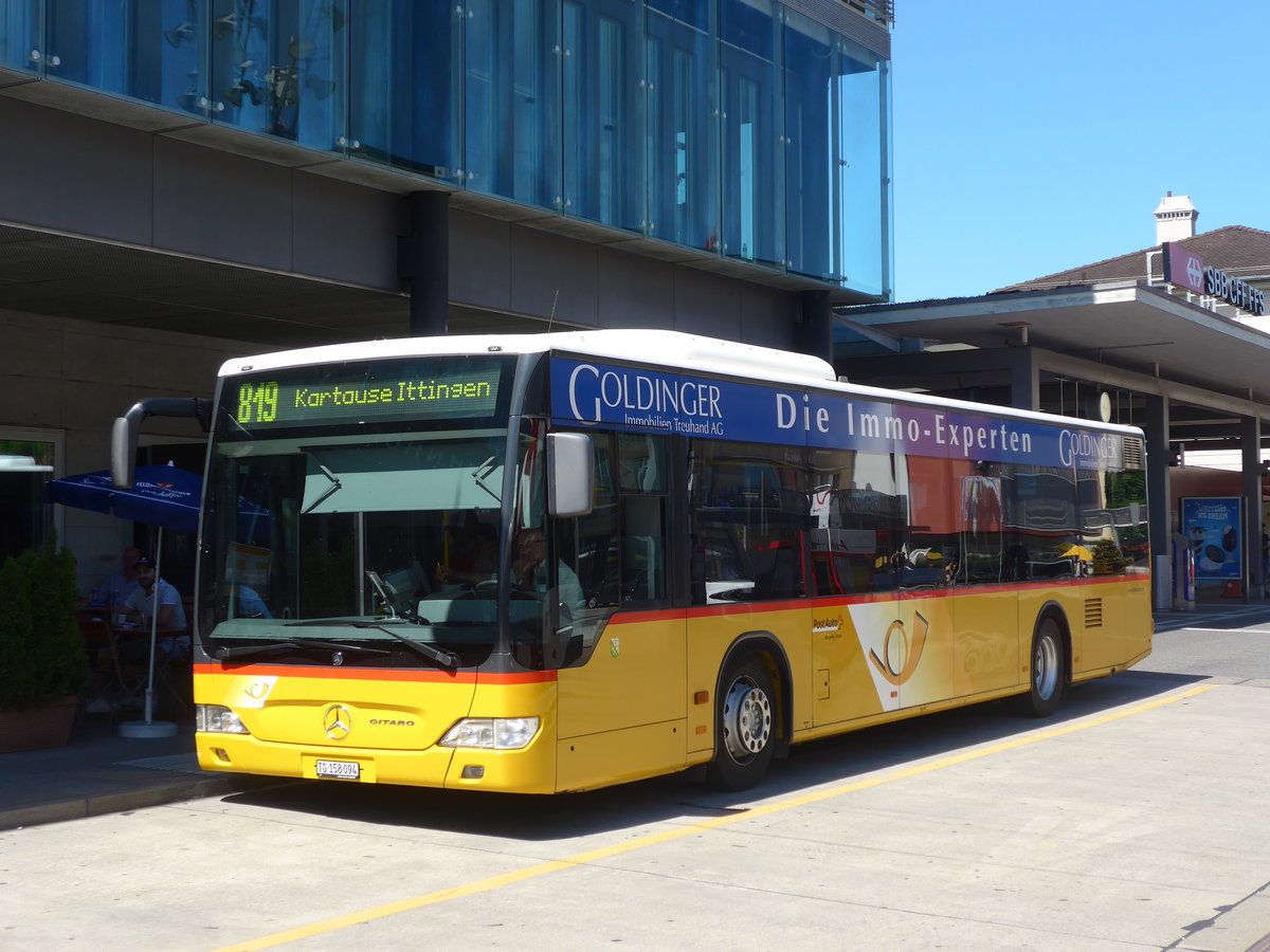 (205'723) - PostAuto Ostschweiz - TG 158'094 - Mercedes (ex Nr. 4) am 2. Juni 2019 beim Bahnhof Frauenfeld