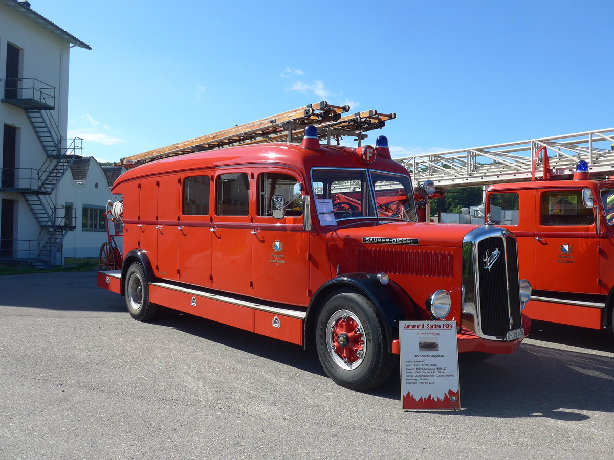 (205'804) - Feuerwehr, Z�rich - ZH 191'405 - Saurer am 8. Juni 2019 in Thayngen, Saurertreffen