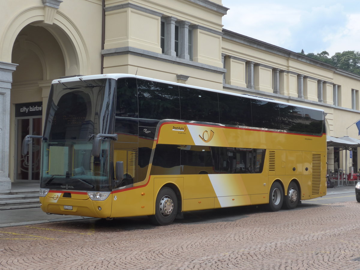 (206'212) - PostAuto Graubnden - GR 170'403 - Van Hool am 9. Juni 2019 beim Bahnhof Bellinzona