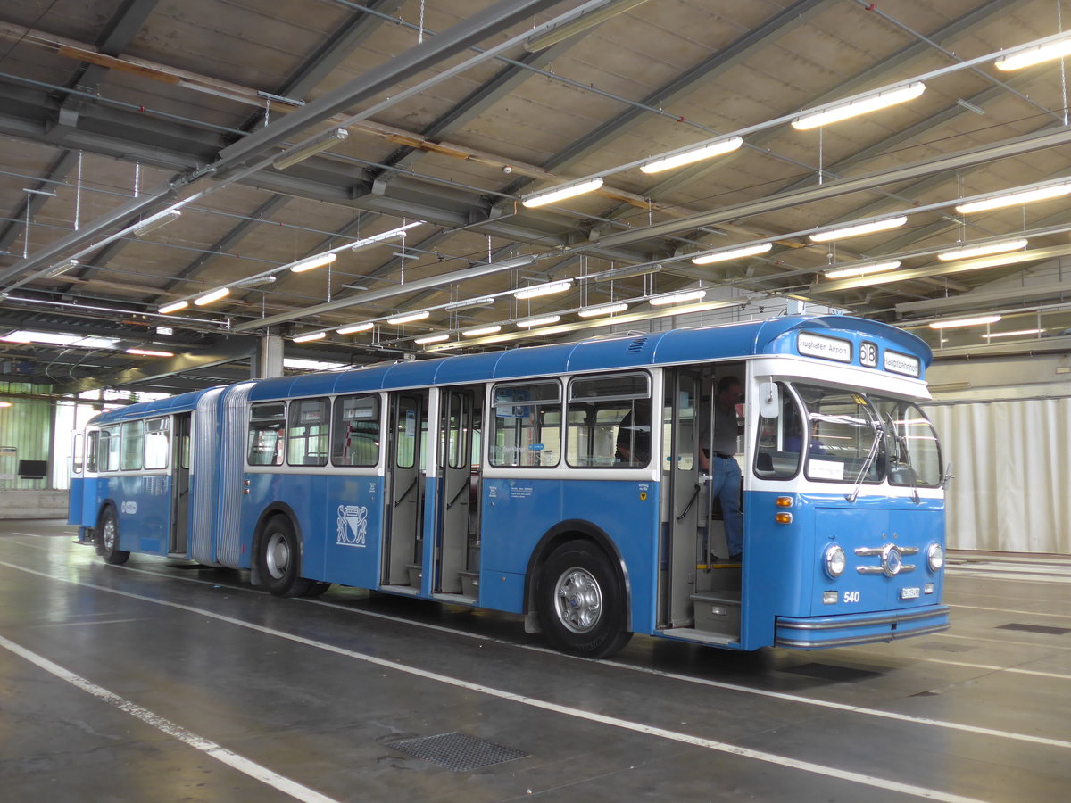 (206'543) - VBZ Zrich (TMZ) - Nr. 540/ZH 315'491 - Saurer/Saurer (ex Nr. 7540; ex Nr. 540) am 22. Juni 2019 in Luzern, Depot VBL