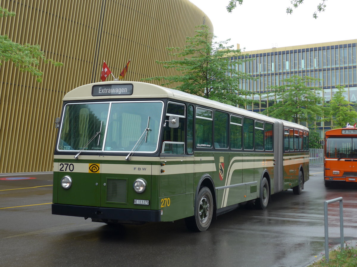 (206'548) - SVB Bern (Bernmobil historique) - Nr. 270/BE 113'270 - FBW/SWS-Gangloff am 22. Juni 2019 in Luzern, Allmend