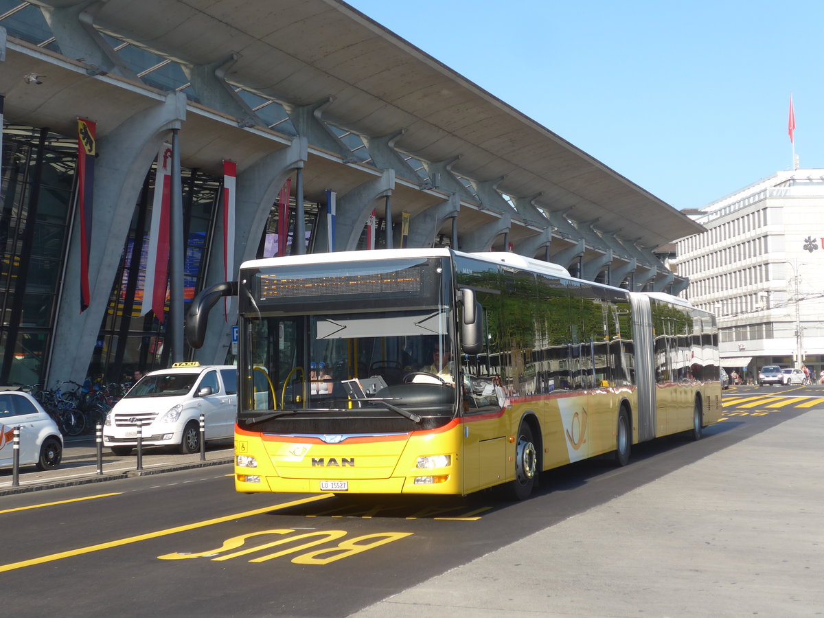 (206'851) - Bucheli, Kriens - Nr. 20/LU 15'527 - MAN am 30. Juni 2019 beim Bahnhof Luzern