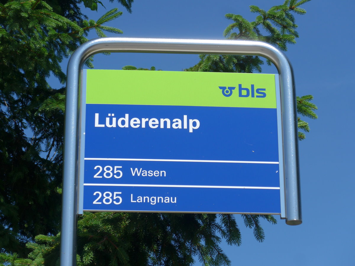 (206'879) - bls-bus-Haltestelle - L�derenalp - am 30. Juni 2019