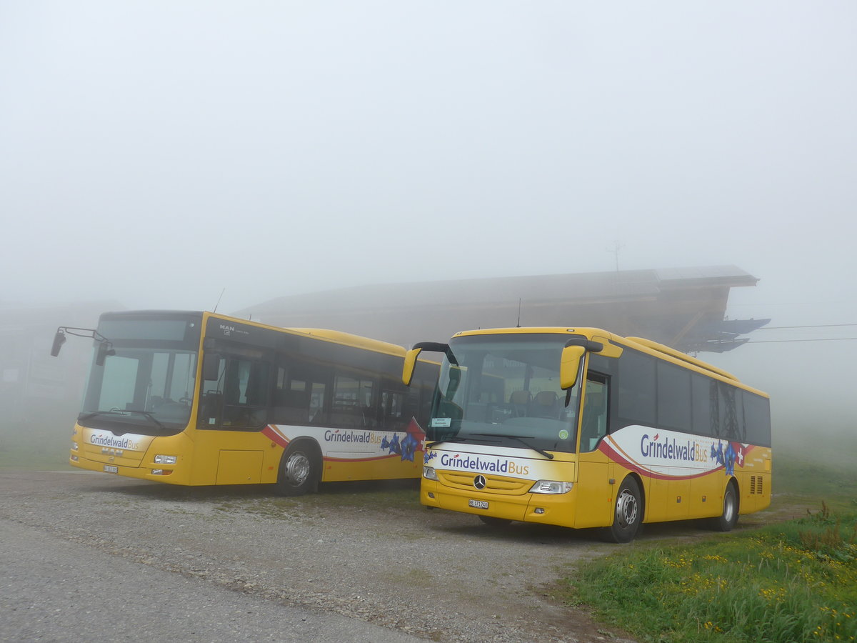 (207'725) - AVG Grindelwald - Nr. 19/BE 363'305 - MAN/Gppel + Nr. 30/BE 171'240 - Mercedes am 9. Juli 2019 auf dem Mnnlichen