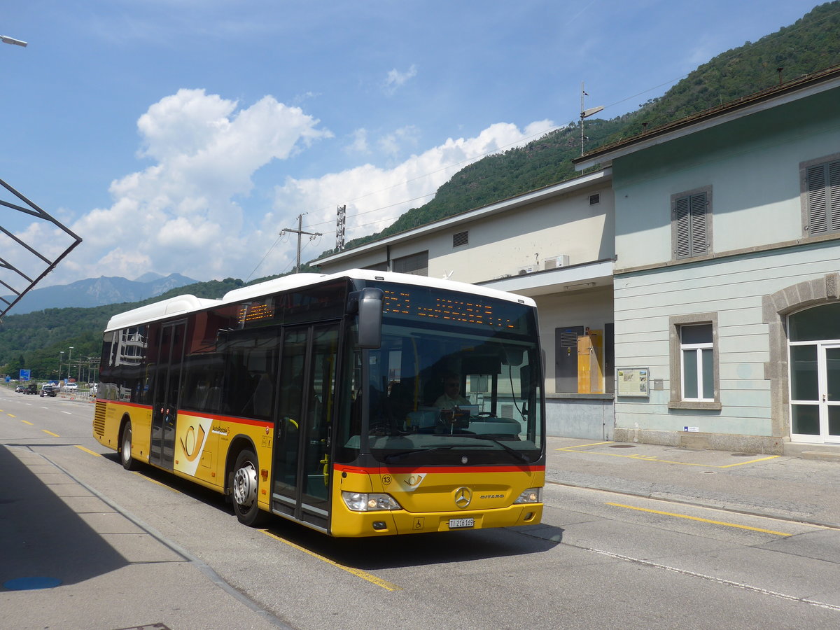 (208'079) - ATV, Rivera - Nr. 13/TI 216'169 - Mercedes am 21. Juli 2019 beim Bahnhof Rivera-Birenico