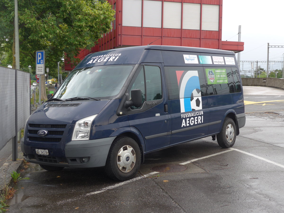 (208'165) - Fussballclub, Aegeri - ZG 34'173 - Ford am 27. Juli 2019 in Thun, Rosenau