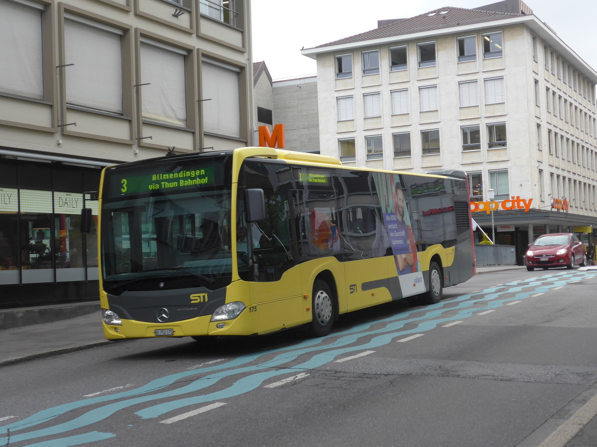 (208'190) - STI Thun - Nr. 175/BE 752'175 - Mercedes am 29. Juli 2019 in Thun, Marktgasse