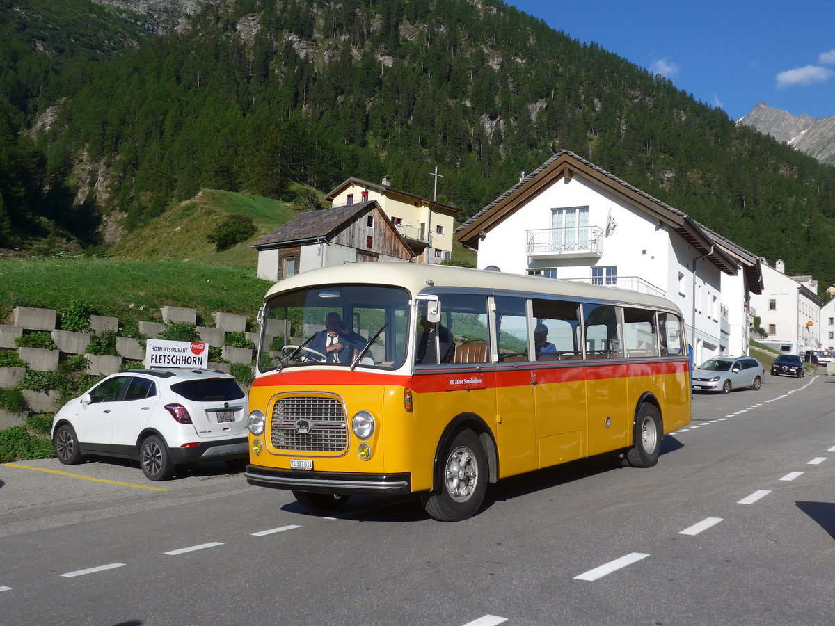 (208'279) - Zenklusen, Glis - VS 327'011 - Berna/BBO (ex Flori, Wohlen; ex Merzaghi, Maroggia) am 3. August 2019 in Simplon Dorf