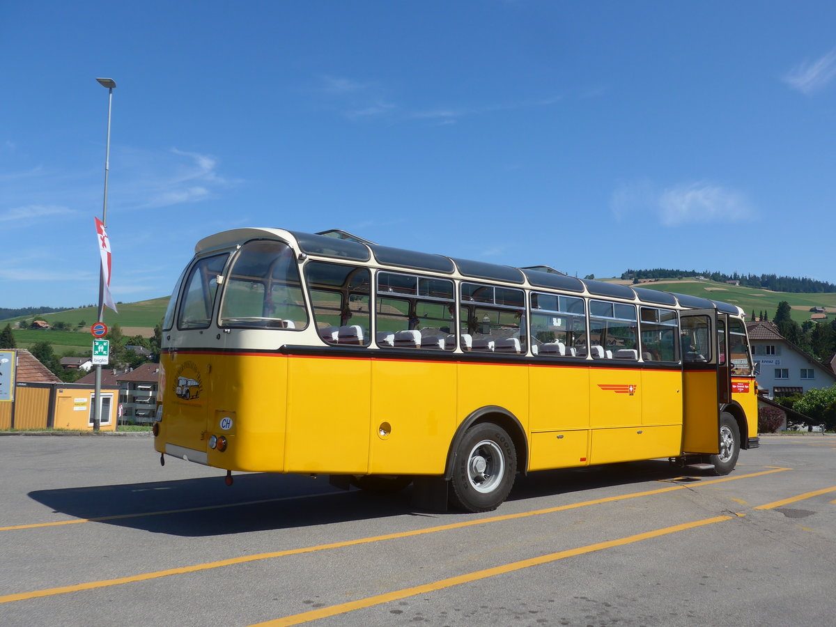 (208'413) - Ott, Ortschwaben - BE 408'850 - FBW/FHS (ex Nef, Hemberg; ex Mathis, Chur; ex P 24'163) am 4. August 2019 beim Bahnhof Biglen