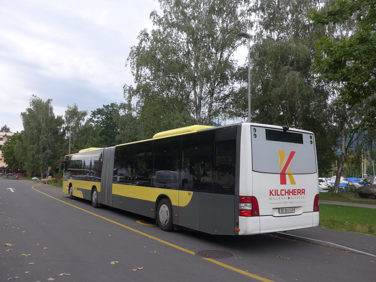 (208'569) - STI Thun - Nr. 145/BE 801'145 - MAN am 7. August 2019 in Thun, Lachen