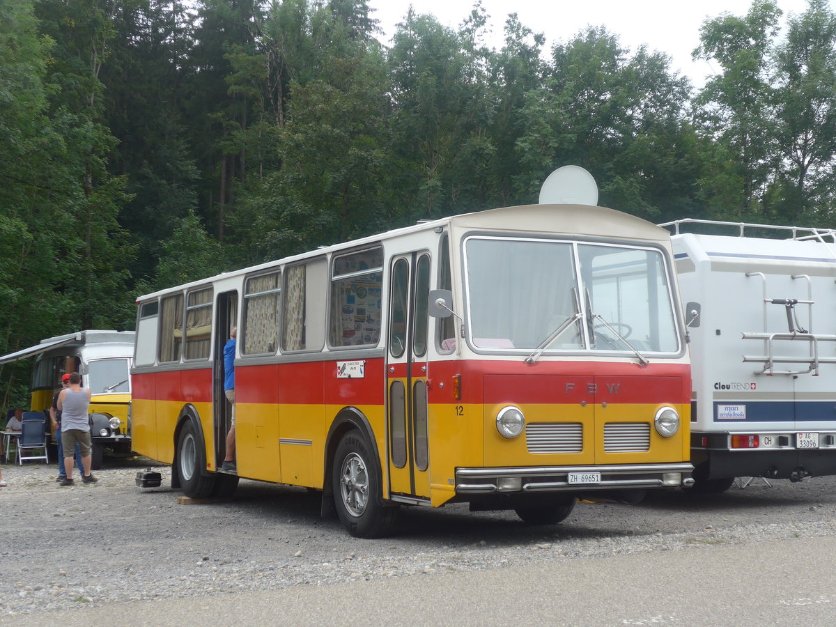 (208'819) - Trb, Oberrieden - Nr. 12/ZH 69'651 - FBW/R&J (ex Ryffel, Uster Nr. 12) am 17. August 2019 in Atzmnnig, Schutt