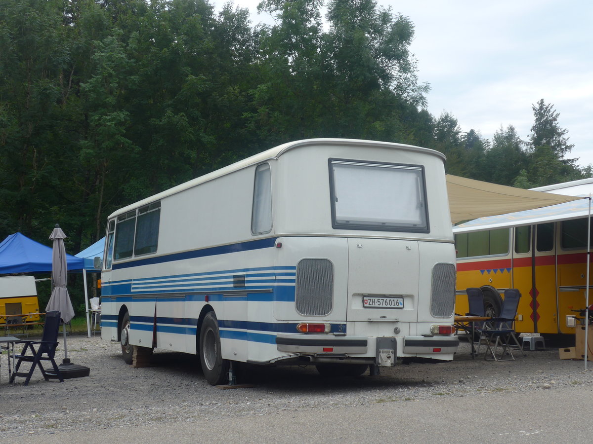 (208'822) - Meier, Dietikon - ZH 576'016 - Setra (ex Geiger, Adelboden Nr. 1; ex Schelbert, Unteriberg) am 17. August 2019 in Atzmnnig, Schutt