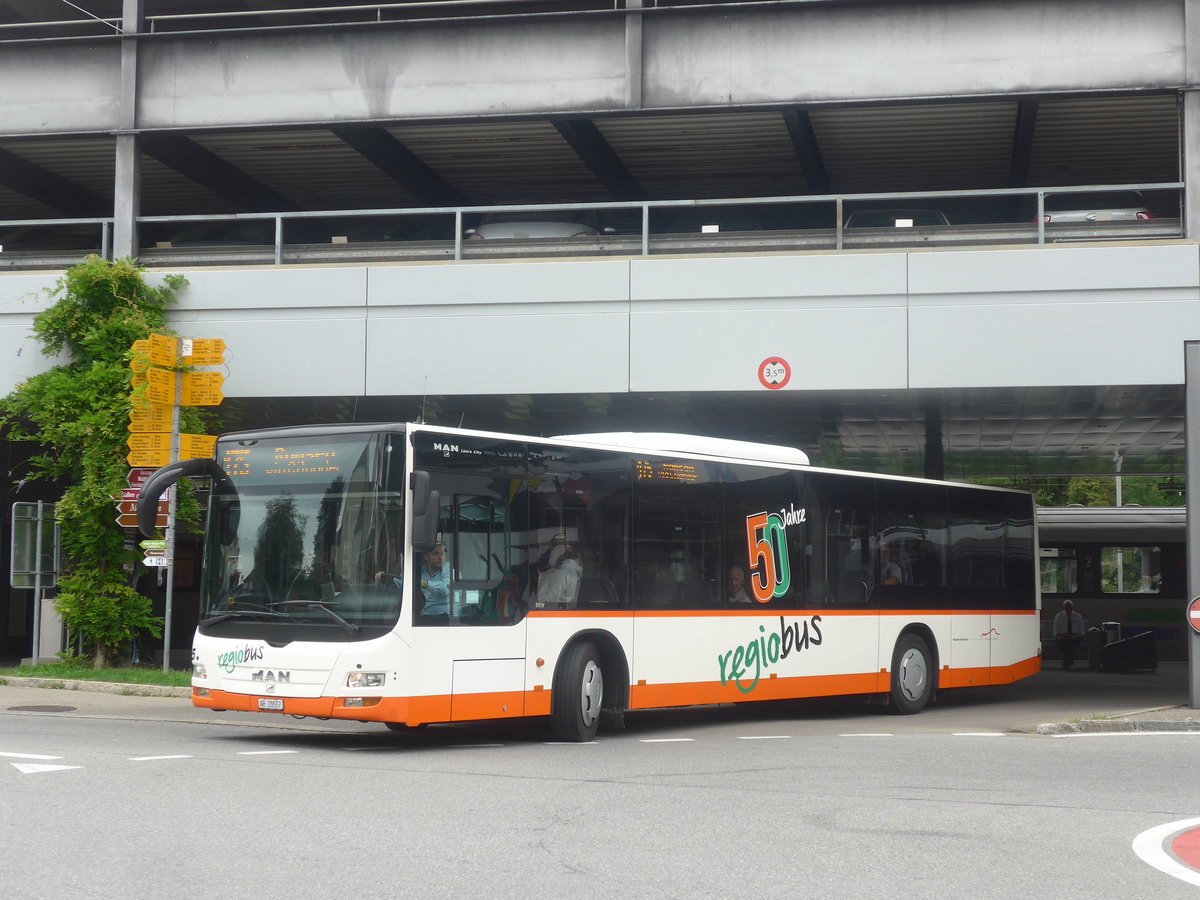 (208'909) - VBH Herisau - Nr. 5/AR 20'557 - MAN am 17. August 2019 beim Bahnhof Herisau